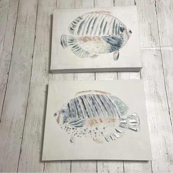 HomeGoods Art Homegoods Maya Woods Sergeant Major Fish 3d Canvas Wall Art Set Of 2 Poshmark